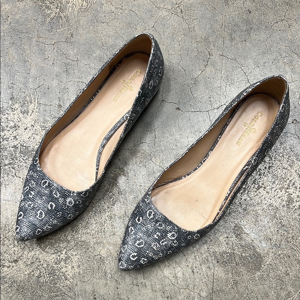 Cole Haan Gray Sparkle Flats Sleek Design